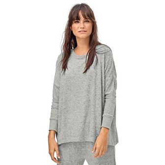 ellos Plus Size Marled Boxy Lounge Top