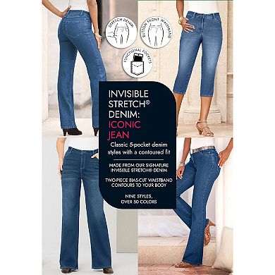 Roaman's Women's Plus Size 24/7 Stretch Boyfriend Jean
