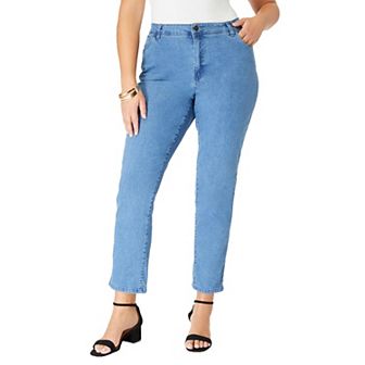 Roaman's Women's Plus Size Plus Size Classic Stretch Boyfriend Jean