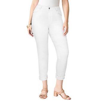 Roaman's Women's Plus Size Plus Size Classic Stretch Boyfriend Jean