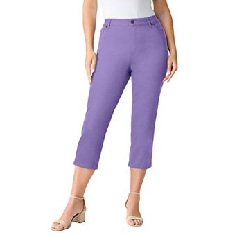 Roaman's Women's Plus Size Plus Size Classic Stretch Capri Jean
