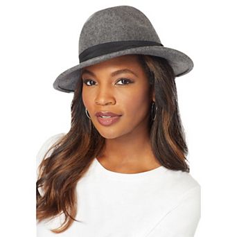 Woman Within Women's Plus Size Felt Fedora