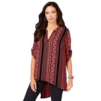 Roaman's Women's Plus Size Geometric Tunic