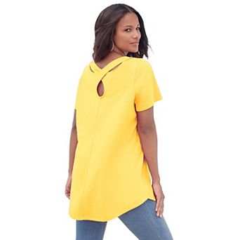 Roaman's Women's Plus Size Ultimate Crisscross Back Tunic