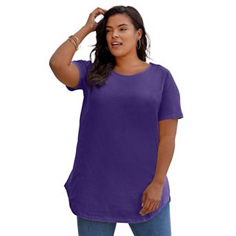 Roaman's Women's Plus Size Crisscross Back Ultimate Tunic