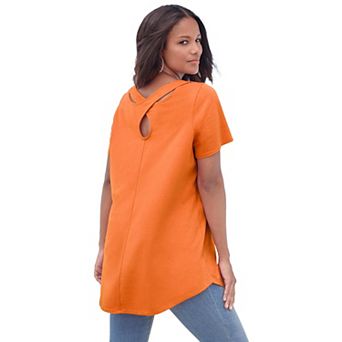 Roaman's Women's Plus Size Ultimate Crisscross Back Tunic