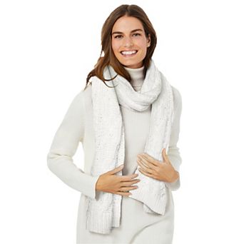Woman Within Women's Plus Size Cable Knit Scarf
