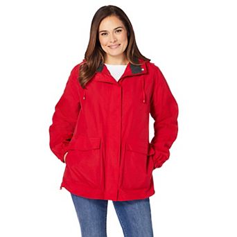 Woman Within Plus Size Fleece-Lined Taslon Jacket