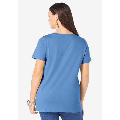 Roaman's Women's Plus Size Ultimate Crewneck Tee