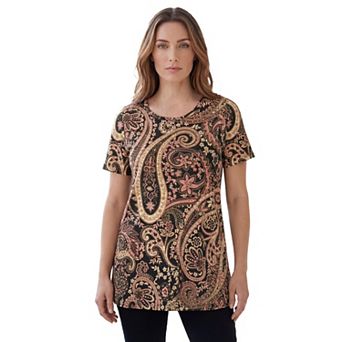 Roaman's Women's Plus Size Cotton Ultimate Crewneck Tee
