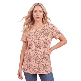 Roaman's Women's Plus Size Cotton Ultimate Crewneck Tee