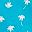Deep Turquoise Palm