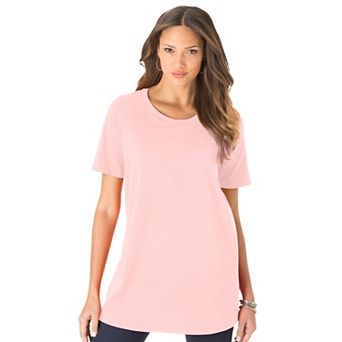 Roaman's Women's Plus Size Cotton Ultimate Crewneck Tee