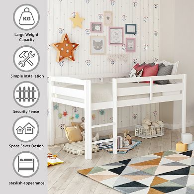 Merax Wood Loft Bed With Ladder