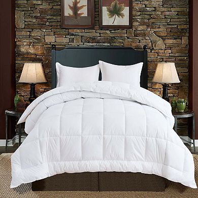 Elegant Comfort 3 Pc 100% Cotton Down Alternative Comforter Set With Shams - Premium Hotel Quality