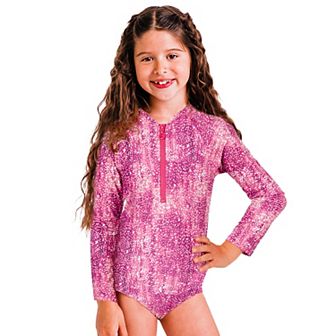 Baby Willa Zip-front Rashguard Swimsuit