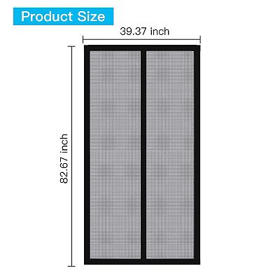 Magnetic Screen Door With Durable Fiberglass Mosquito Mesh Curtain