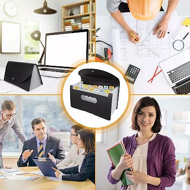 15 Pockets Expanding File And Document Folder Organizer
