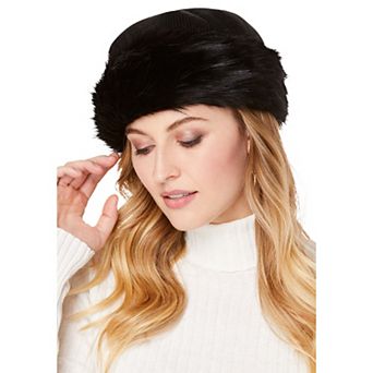 Woman Within Women's Plus Size Faux Fur Hat