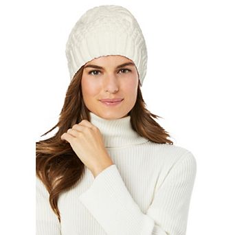 Woman Within Women's Plus Size Cable Knit Hat