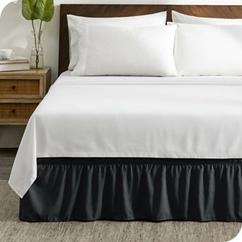 Bare Home Adjustable Wrap Around Ruffled Bed Skirt