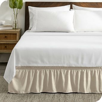 Bare Home Adjustable Wrap Around Ruffled Bed Skirt
