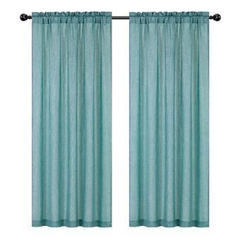 Kate Aurora 1 pc Moroccan Sparkle Rod Pocket Semi Sheer Voile Window Curtain Panel