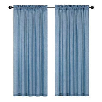 Kate Aurora 1 pc Moroccan Sparkle Rod Pocket Semi Sheer Voile Window Curtain Panel