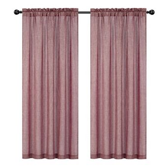 Kate Aurora 1 pc Moroccan Sparkle Rod Pocket Semi Sheer Voile Window Curtain Panel