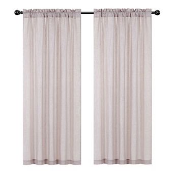 Kate Aurora 1 pc Moroccan Sparkle Rod Pocket Semi Sheer Voile Window Curtain Panel