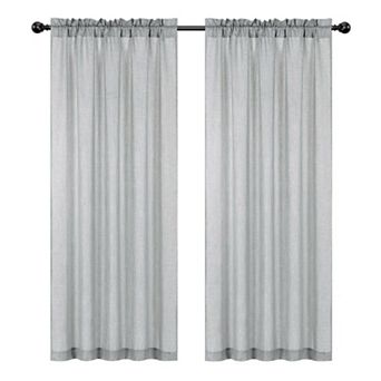 Kate Aurora 1 pc Moroccan Sparkle Rod Pocket Semi Sheer Voile Window Curtain Panel