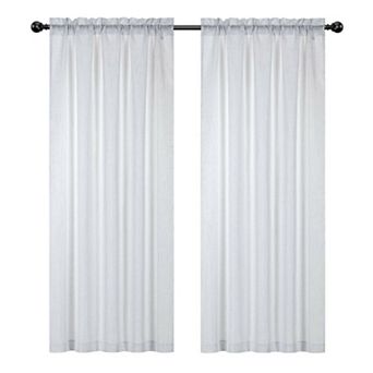 Kate Aurora 1 pc Moroccan Sparkle Rod Pocket Semi Sheer Voile Window Curtain Panel