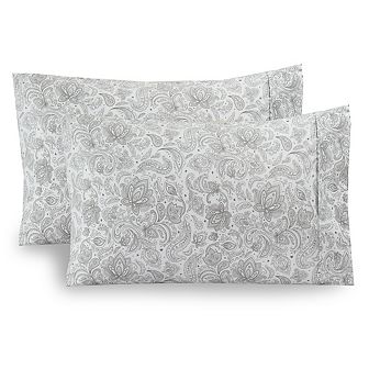 Elegant Comfort Luxury Soft Set Of 2 Printed Paisley Pattern Pillowcases