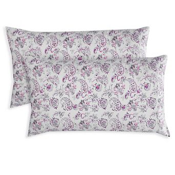 Elegant Comfort Luxury Soft Set Of 2 Printed Paisley Pattern Pillowcases