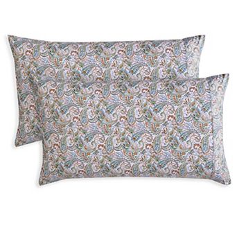 Elegant Comfort Luxury Soft Set Of 2 Printed Paisley Pattern Pillowcases