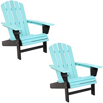 Sunnydaze HDPE Adirondack Chair with Drink Holder
