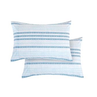 Elegant Comfort Luxury Soft Set Of 2 Traci Stripe Pattern Pillowcases