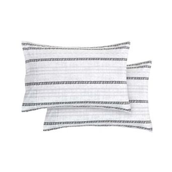 Elegant Comfort Luxury Soft Set Of 2 Traci Stripe Pattern Pillowcases