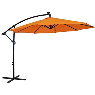 Sunnydaze 9.5 ft Solar Cantilever Offset Patio Umbrella