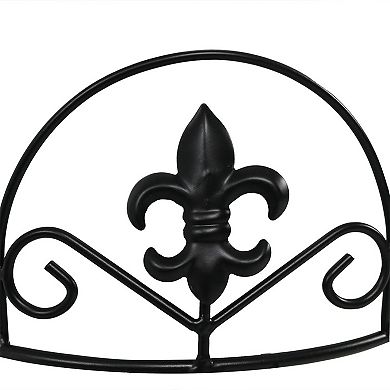 Sunnydaze Black Iron French Lily 3-tiered Plant Stand - 22 In - Set Of 2