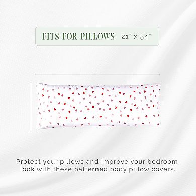 Elegant Comfort Luxury Soft Valentina Heart Pattern 1-piece Body Pillowcase