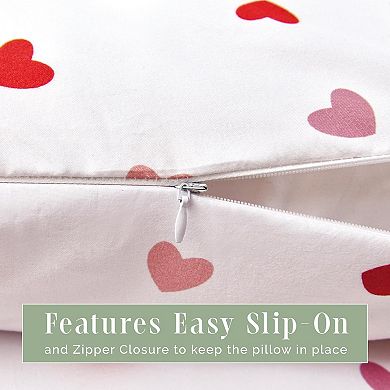 Elegant Comfort Luxury Soft Valentina Heart Pattern 1-piece Body Pillowcase