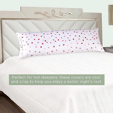 Elegant Comfort Luxury Soft Valentina Heart Pattern 1-piece Body Pillowcase