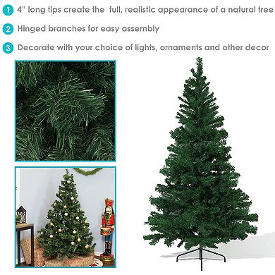 Sunnydaze Canadian Pine Indoor Artificial Christmas Tree - Green