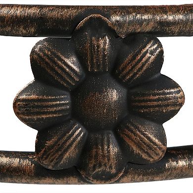 Sunnydaze Bronze Painted Metal 3-tier Staggered Folding Plant Stand - 29 In