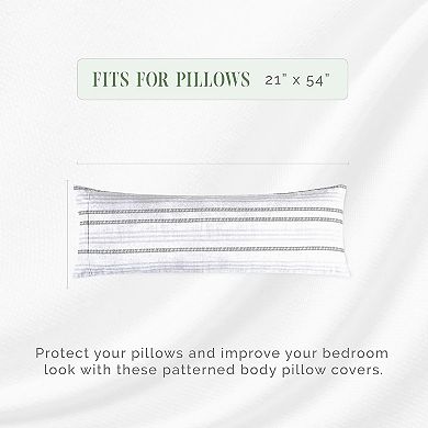 Elegant Comfort Luxury Soft Traci Stripe Pattern 1-piece Body Pillowcase