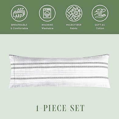 Elegant Comfort Luxury Soft Traci Stripe Pattern 1-piece Body Pillowcase