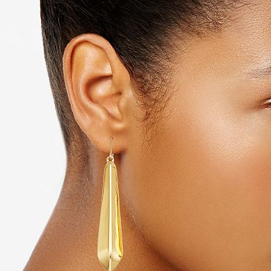 Nine West Gold Tone Geometric Linear Drop Earrings