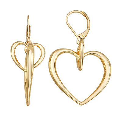 Stacked Heart Dangle Earrings Stacked Heart Dangle Earrings