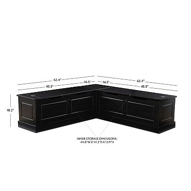 Linon Tobin Backless Breakfast Nook
